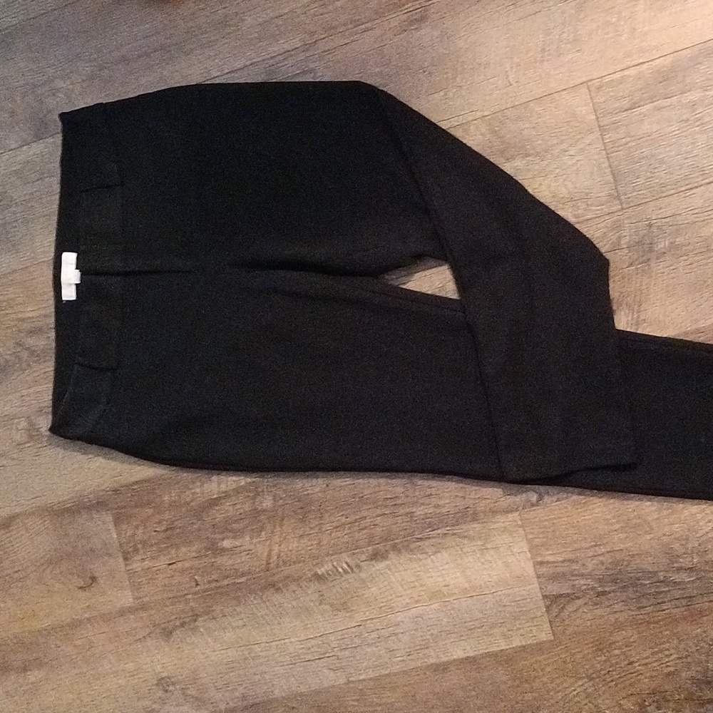 Michael Kors black flat front slim leg pants